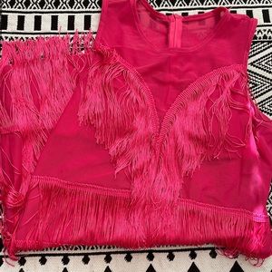 Pink Tassel Romper